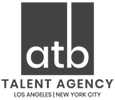 ATB Talent Agency LA and NY Logo Grayscale